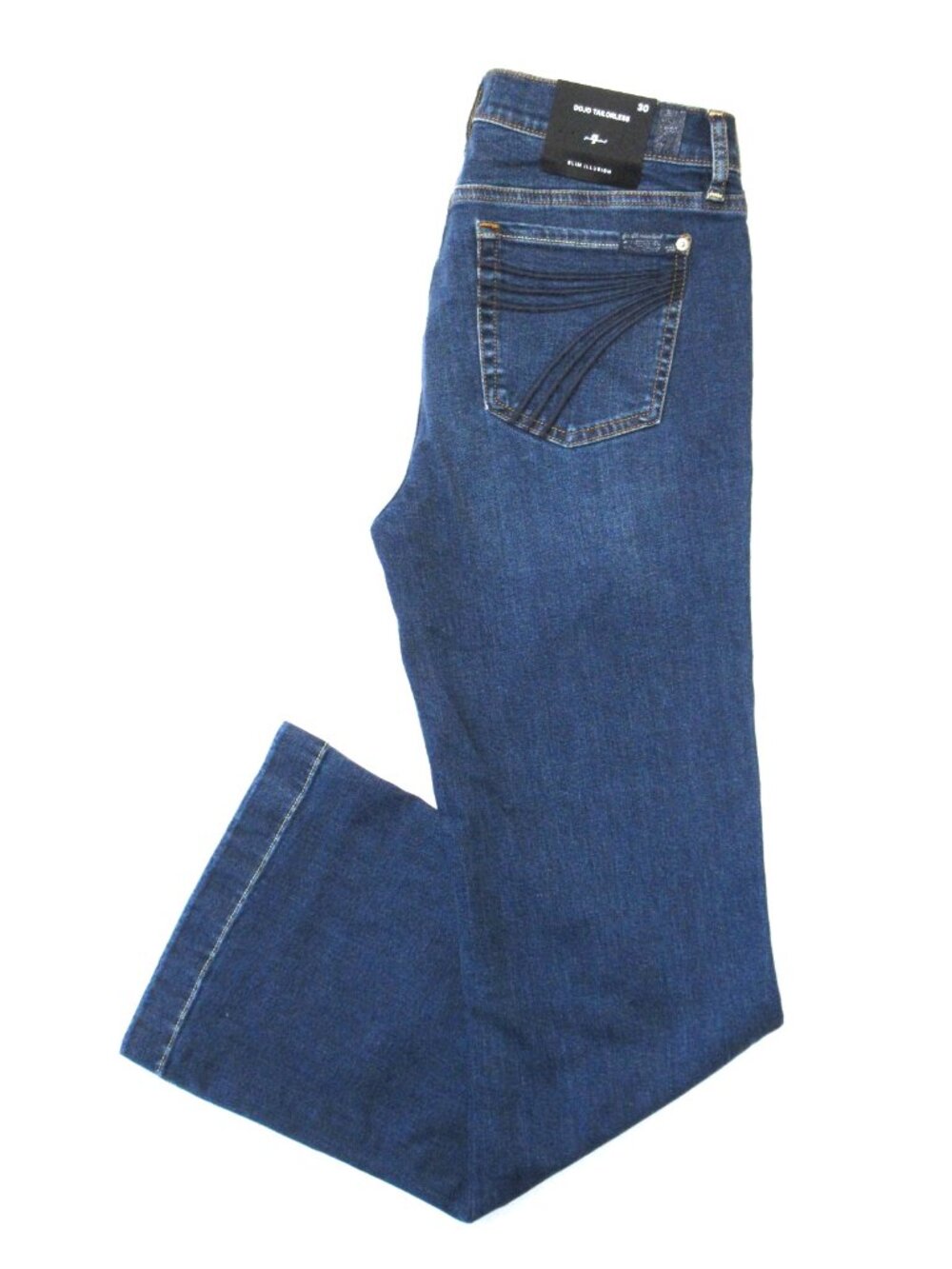 NWT 7 For All Mankind Dojo in Medium Melrose Tailorless Trouser Flare Jeans 30